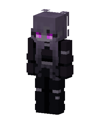 Enderman Girl skin, 3D preview