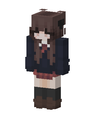 School Uniform Girl skin, 3D preview