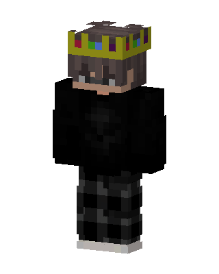 Crowned Hoodie Boy skin, 3D preview