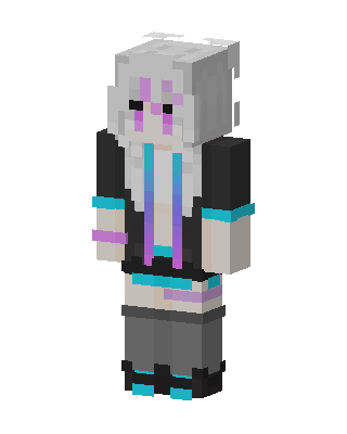 White E-Girl skin, 3D preview