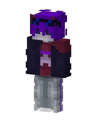 Purple Visor Hoodie skin, 3D preview