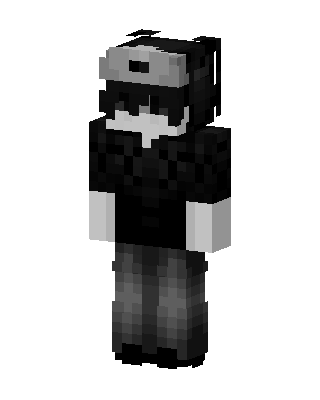 Monochrome Hoodie skin, 3D preview