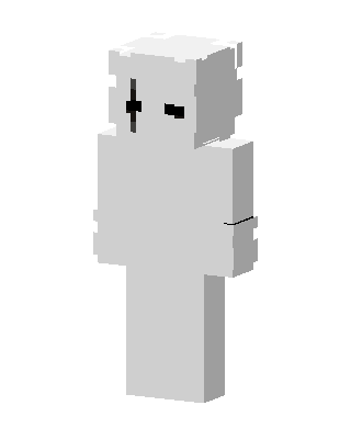 White Cracked Ghost skin, 3D preview