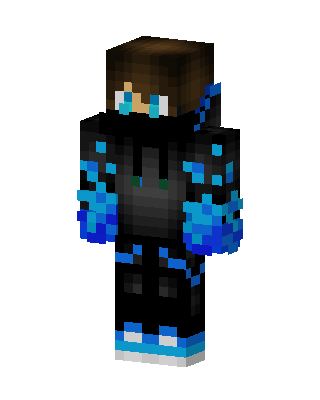 Blue Flame Hoodie Minecraft skin