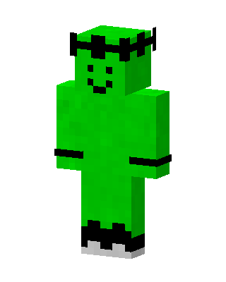 Green Smiley skin, 3D preview