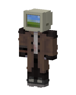 Retro Monitor Head skin, 3D preview