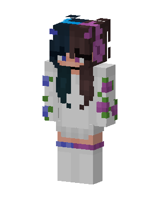 Floral Split Girl skin, 3D preview