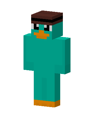 Perry The Platypus skin, 3D preview