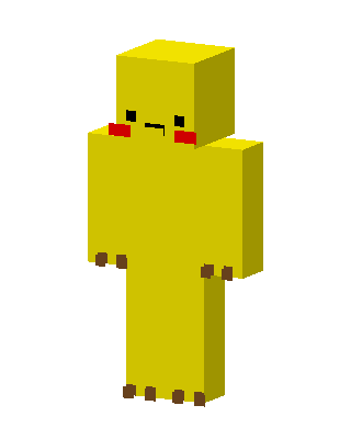 Pikachu skin, 3D preview