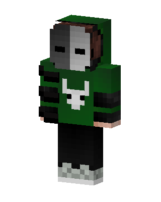 Green Hoodie Boy skin, 3D preview