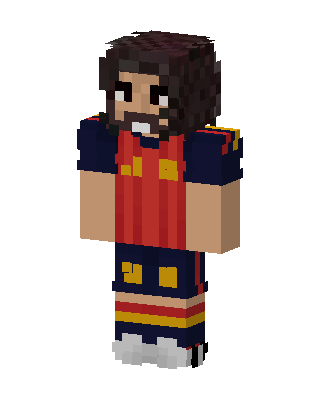 Spain Football Fan skin, 3D preview