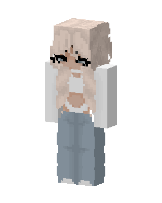 White Player Girl skin, 3D preview