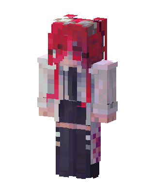 Red E-Girl Minecraft skin