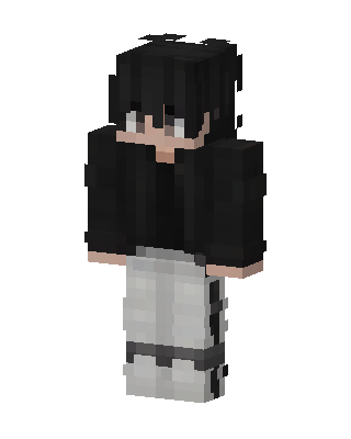Dark Hoodie Boy skin, 3D preview