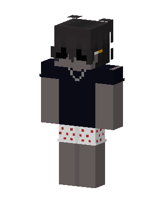 Gray Gamer Boy skin, 3D preview