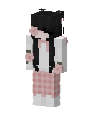 Pink Plaid Girl skin, 3D preview