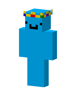 Blue Blob King skin, 3D preview