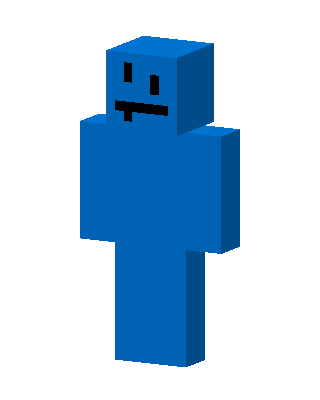Blue Mob Boy skin, 3D preview