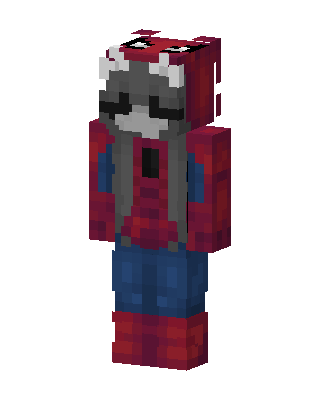 Spider Raccoon skin, 3D preview