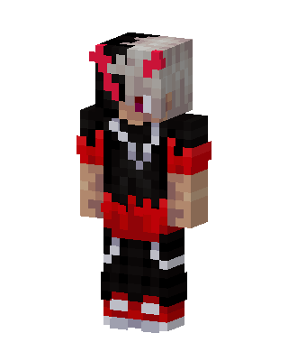 Black Anime Girl skin, 3D preview