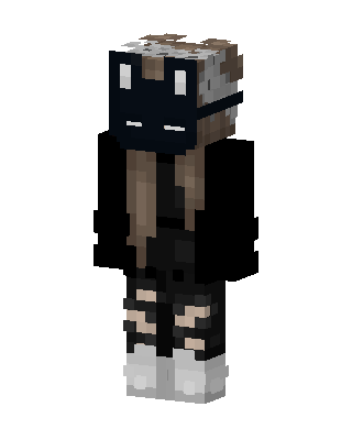 Black Masked Emo Boy Minecraft goth skin