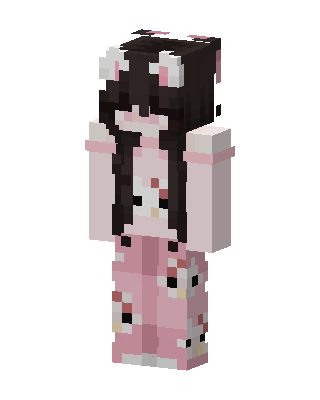 Pink Kitty Pajamas Minecraft cat girl skin