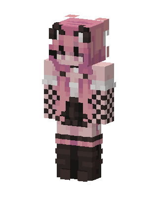 Pink Anime Girl skin, 3D preview