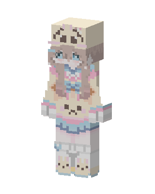 Bunny Pastel skin, 3D preview