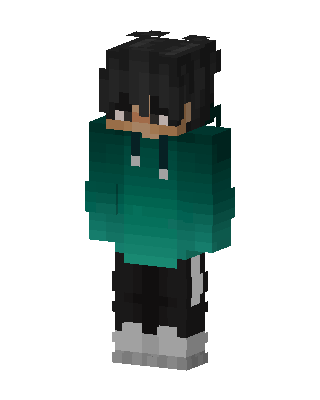 Teal Hoodie Boy Minecraft skin