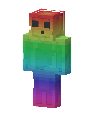Rainbow Slime skin, 3D preview