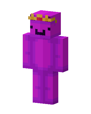 Crowned Purple Blob skin, 3D preview