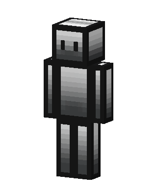 Grayscale Bot Minecraft skin