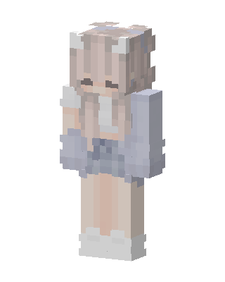 Pastel Cat Girl skin, 3D preview