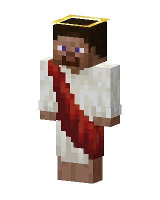 White Crowned Angel Boy skin, 3D preview