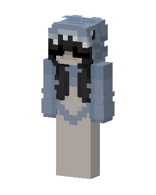 Shark Hoodie Girl Minecraft skin