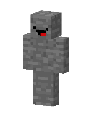 Derpy Cobblestone skin, 3D preview