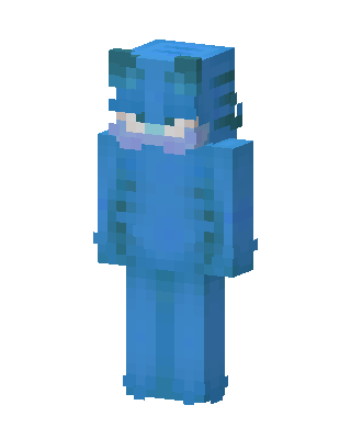 Blue Axolotl skin, 3D preview