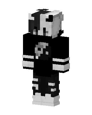 Monochrome Panda skin, 3D preview