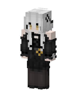 Gothic Silver Girl skin, 3D preview