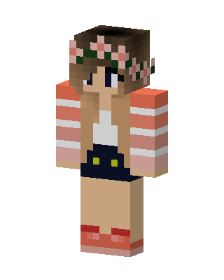 Flower Crown Girl Minecraft skin