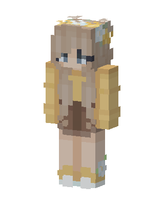 Gold Hero Girl skin, 3D preview