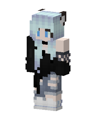 Frost Cat Girl skin, 3D preview