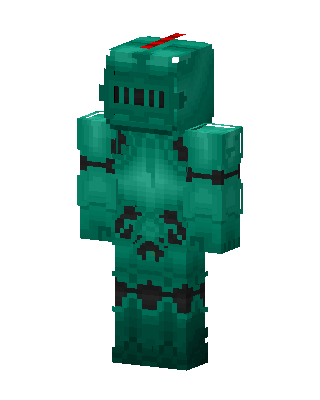 Teal Masked Knight Boy skin, 3D preview