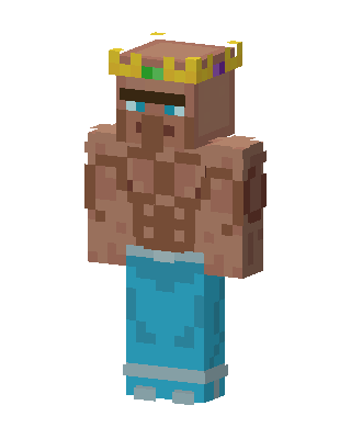 Buff Villager King Minecraft skin