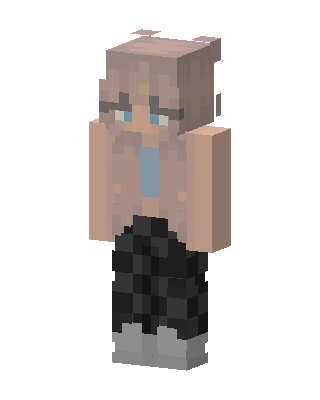 Sleepy Plaid Girl skin, 3D preview