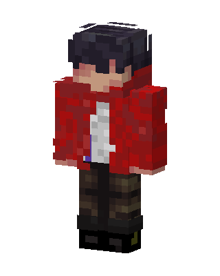 Red Jacket Boy skin, 3D preview