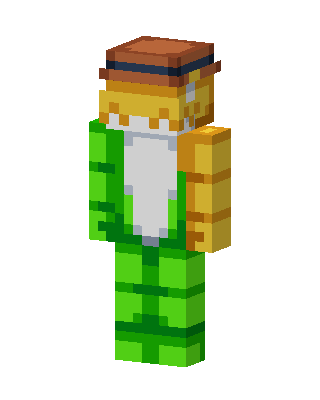 Frog Hat Kid skin, 3D preview