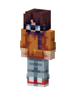 Cozy Scarf Kid skin, 3D preview