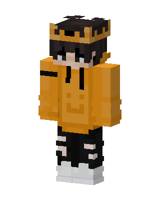 Golden Crown Hoodie skin, 3D preview