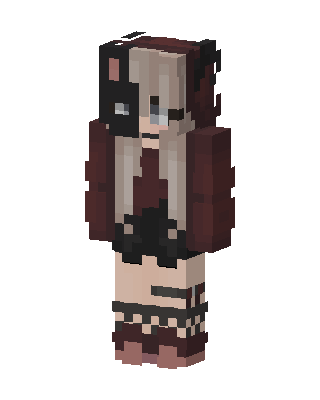 Crimson Cat Girl skin, 3D preview